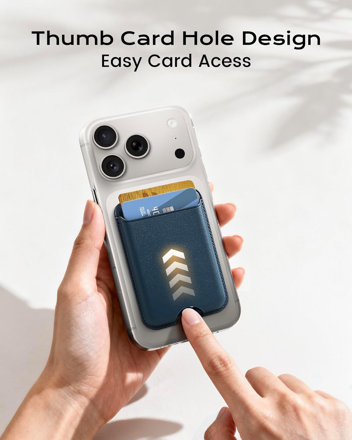 Magnetic Mag-Safe Wallet Cell Phone Card Holder for Phone Case with Mag-Safe, St