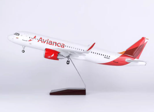 1:80 47CM Avianca AIRBUS A320neo Airplane Landing Gear Resin Aircraft Model