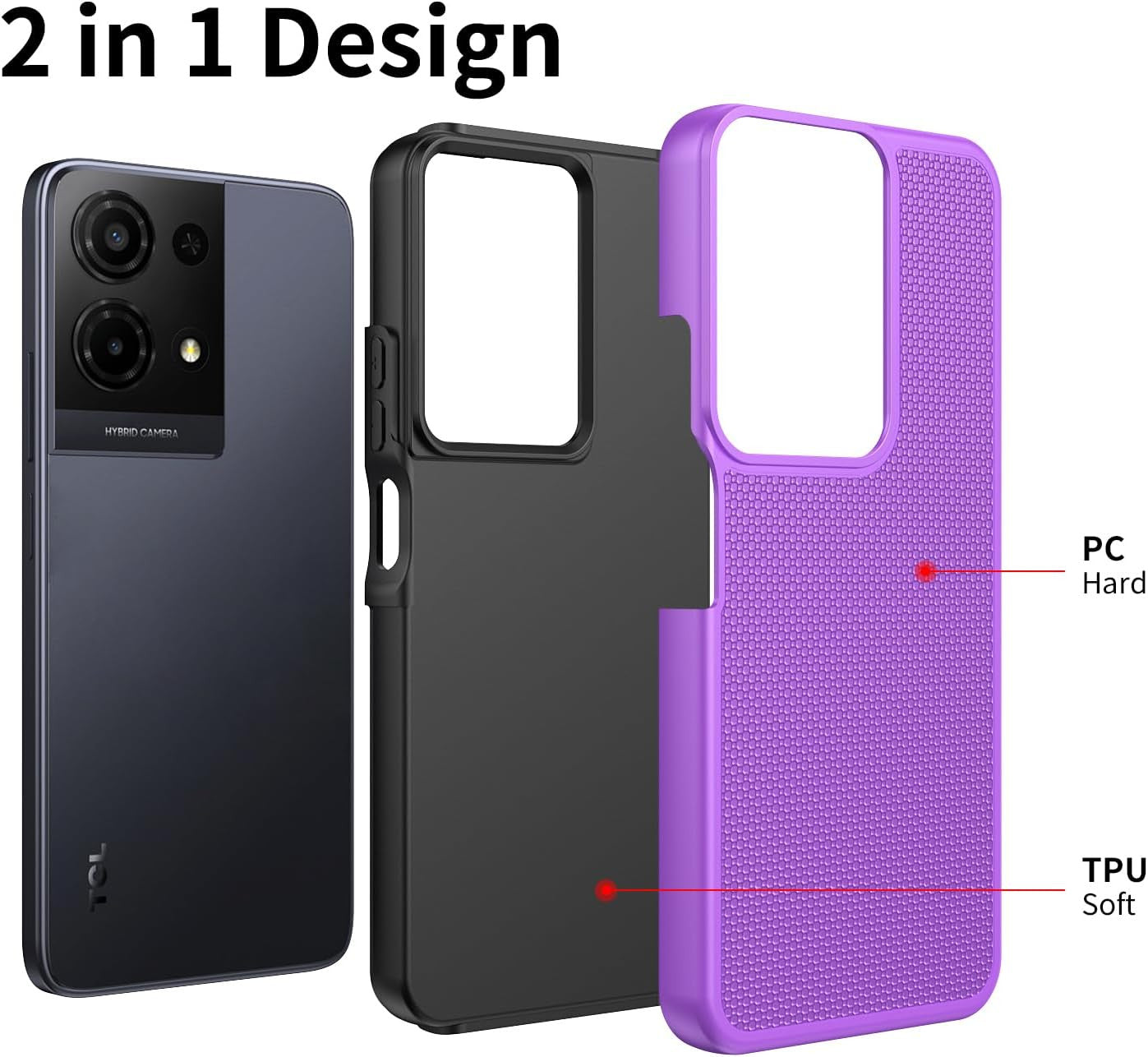 For TCL K32/K33 5G Phone Case with Screen Protector,Tcl K32 5G T513W Phone Case