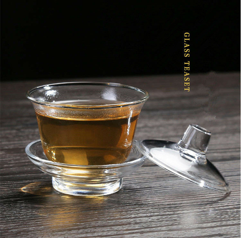 Glass Chinese Kungfu Tea Set Tea Cup Gaiwan Tea Set