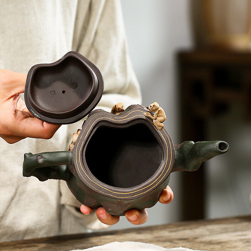 Full Handmade Tea Pot Marked Original Ore Real Yixing Zisha Clay Chinese Tea Pot