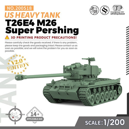 SS518 1/200/350/700 Military Model US T26E4 M26 Super Pershing Heavy Tank