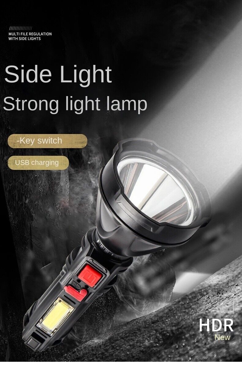 Rechargeable Flashlight LED USB Lamp Powerful Lighting Waterproofing 4 MODES US