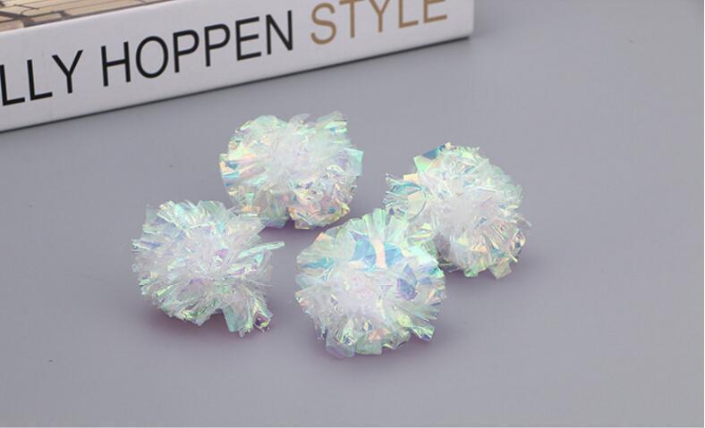 10Ps Pet Cat Toy Teaser Interactive Candy Ring Paper Crinkle Crystal Ball Rustle