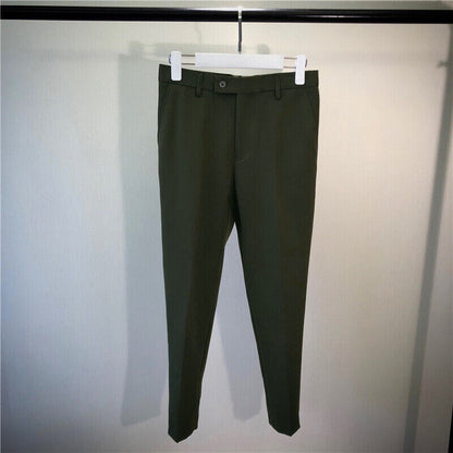 Business Pants Mens Dress Suit Ankle Length Man Office Trousers Men Clothes