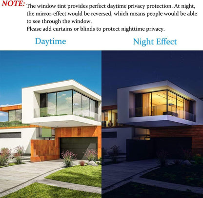 One Way Mirror Window Film Tint Static Cling Reflective Glass for Home