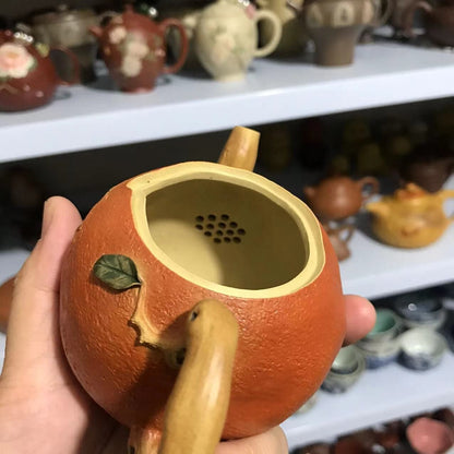180cc chinese Yixing Handmade Zisha teapot Duanclay Pomegranate Gongfu tea pot