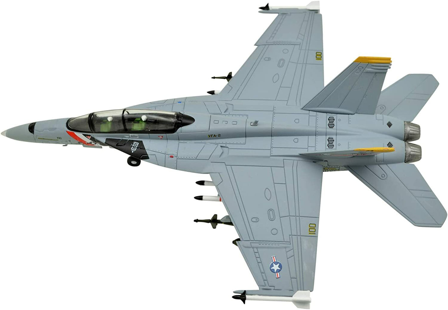 1:100 F/A-18F Hornet Fighter Attack Metal Military Airplane Model, US Navy