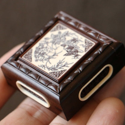Vintage Zhang Shenglin Redwood Huang Ling Cage Insect Box