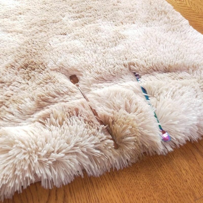 Silk Carpets Soft Living Room Bedroom Rugs Home Tie-dye Faux Fur Polyester Plush