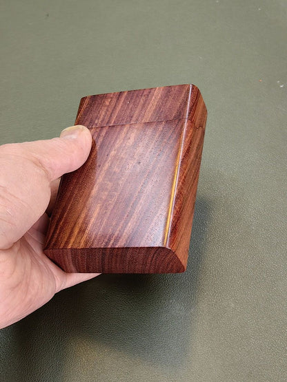 Red Sandalwood Cigarette Case 20pcs Flip Solid Wood Hollow Lighter Storage Box