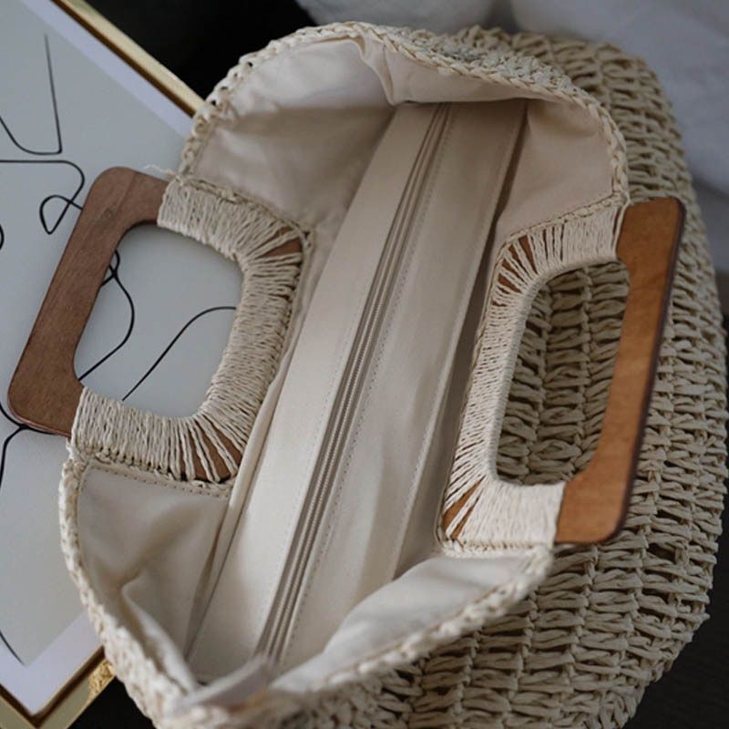 Fashion Bag Summer Beach Bag Large Handbag Handmade Straw Bag Rattan Travel Tote