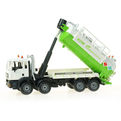 6.9" Sewage Recycling Truck Toy Model Car Diecast Toy Vehicle Boys Toys White