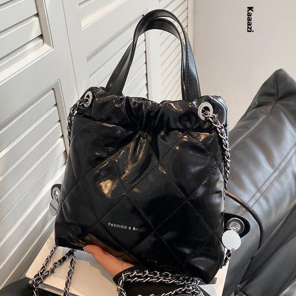 Chain Backpack 2023 Summer Handbag High Women's Pu Leather Shoulder Bag