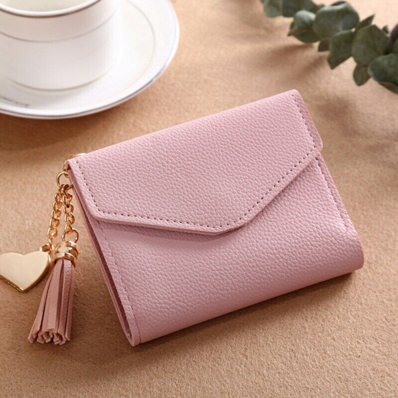 Women Wallet Purse Cash Clip Billfold Card Clamps Female Mini Handbag Coin Purse
