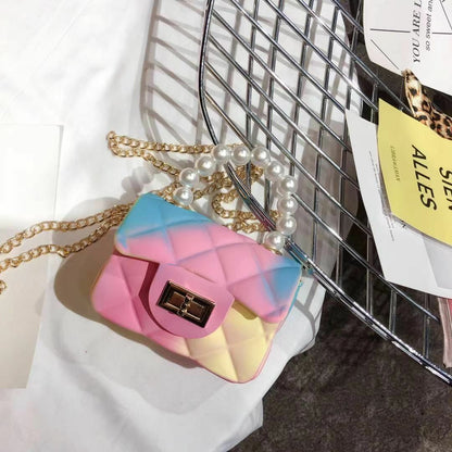 Women Mini Handbags Candy Color Jelly Crossbody Bags Girls Small Coin Pouch Baby