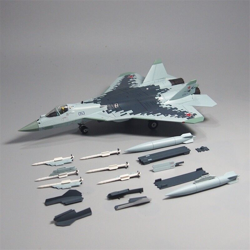 1:72 28CM SU-57 Fighter Plane Aircraft Aeroplane Diecast Military Airplane Model