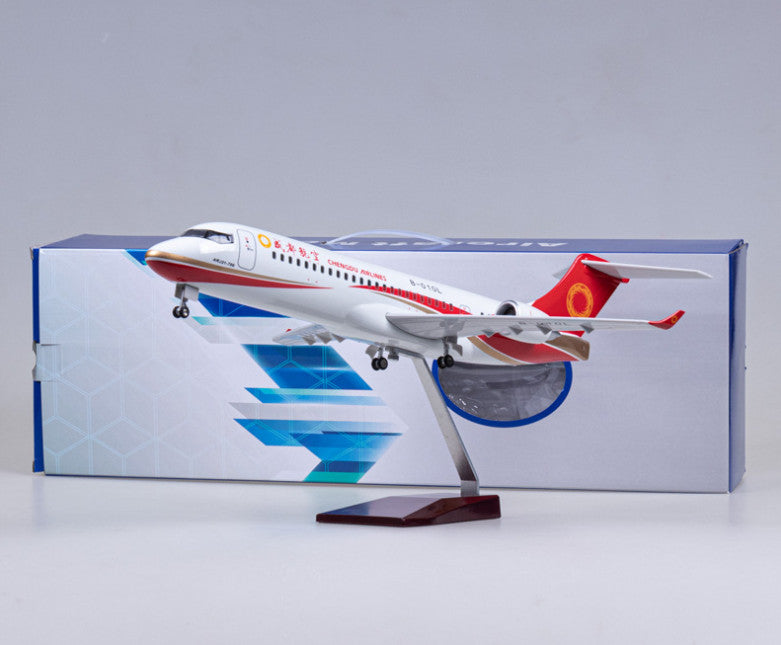 47CM 1:70 CHENGDU AIRLINES ARJ21 Passenger Airplane Landing Gears Resin Model