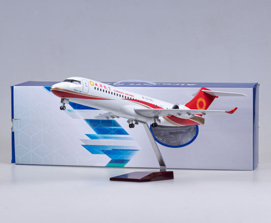 47CM 1:70 CHENGDU AIRLINES ARJ21 Passenger Airplane Landing Gears Resin Model