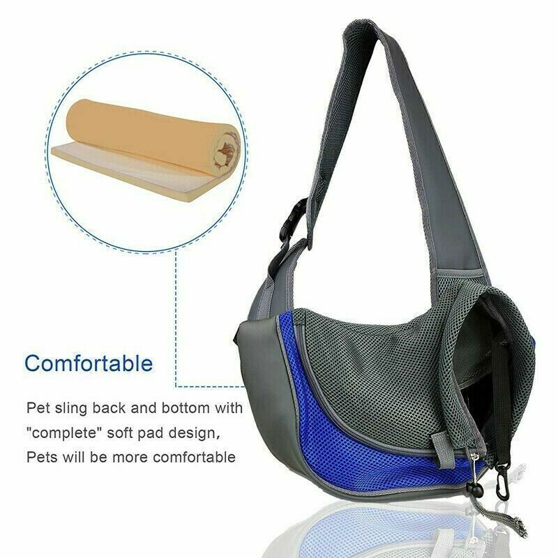 Pet Puppy Dog Mesh Sling Carry Pack Backpack Carrier Travel Tote Shoulder Bag US