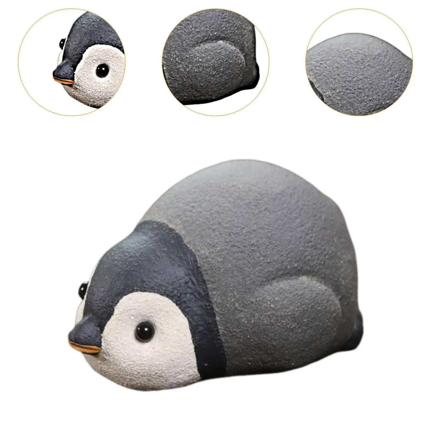 Cute Penguin Purple Sands Tea Pet 5cm 2in Animal Tea Tray Decor Tea Play