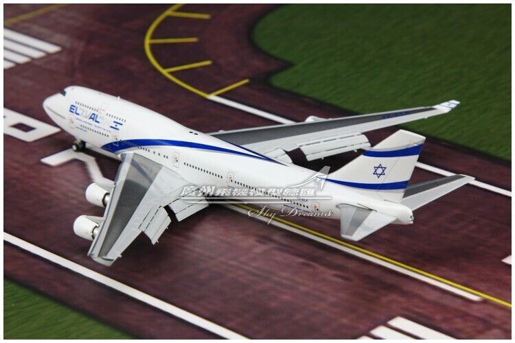 1:400 JC Wings El Al BOEING 747-400 Passenger Airplane Flap Down Diecast Model