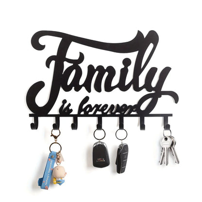 Black Metal Key Holder, Wall Mounted Key Holder, Decorative Home Key Rack Hooks