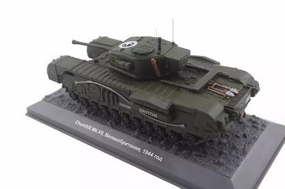 1/43 British Churchill Mk.VII Crocodile Spitfire Tank Alloy Model Finished