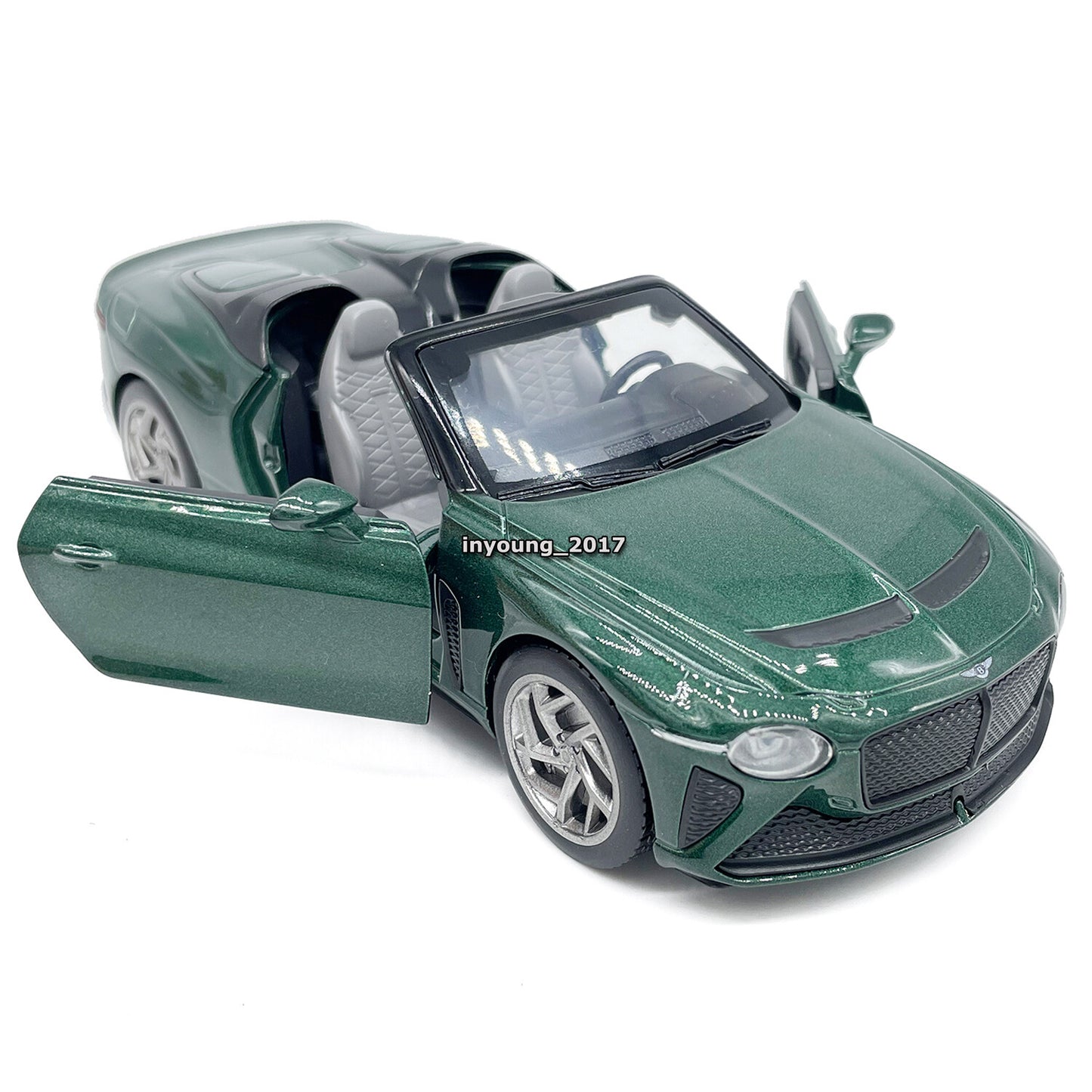 1/32 Bentley Mulliner Bacalar Model Car Alloy Diecast Toy Cars Doors Open Green