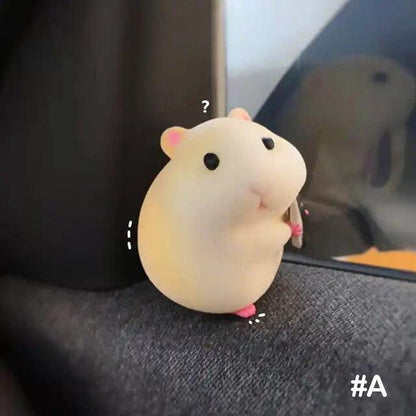 Car Dashboard Ornament Mini Hamster Figurine Auto Interior Decor Accessories 1pc