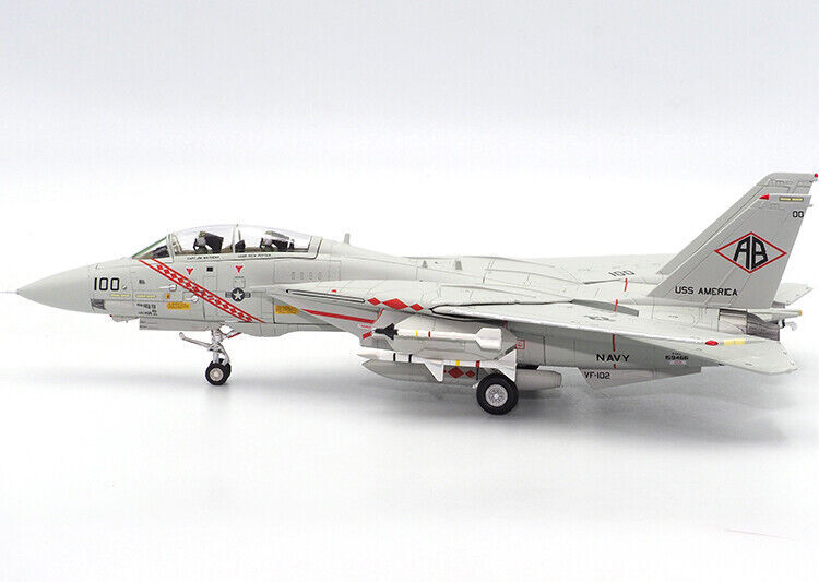 1:72 Calibre Wings F-14A DIAMONBACKS BUNO USS AMERICA Fighter Diecast Model