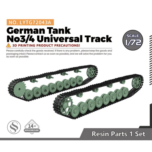 Yao's Studio LYTG72043A 1/72 Model Upgrades German Tank No3/4 Universal Track