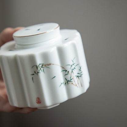 Ceramics Tea Caddy 60ml 2.0oz Storage Tank Chinese Kung Fu Tea Set Accessories