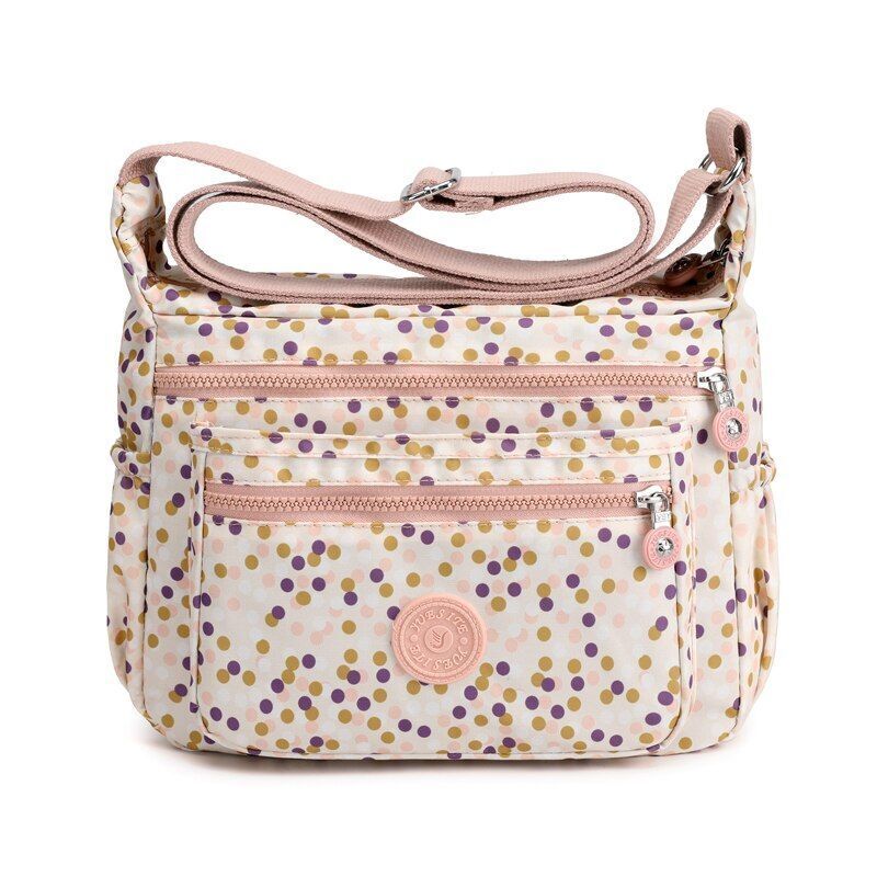 Crossbody Bag Waterproof Nylon Shoulder Purse Traveling Tote Pouch Messenger Bag