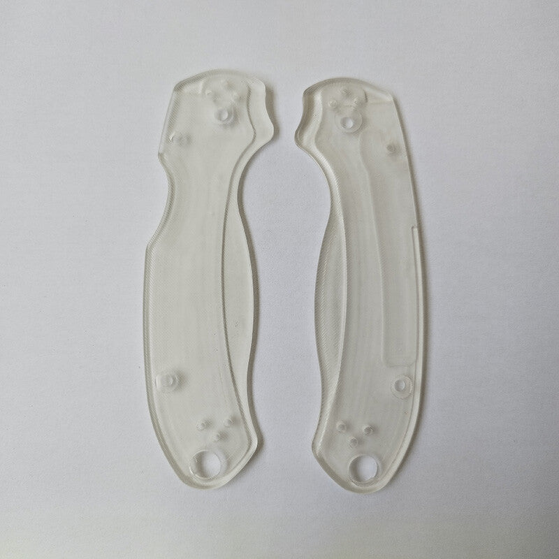 1 Pair Transparent Acrylic Knife Handle Scales for Spyderco C223 Para3 Knives
