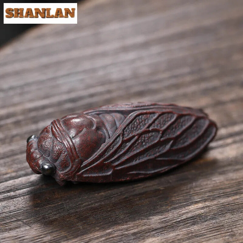 Cicada Yixing Purple Clay Tea Pet Golden Cicada Tea Figurine Tea Play Ornaments