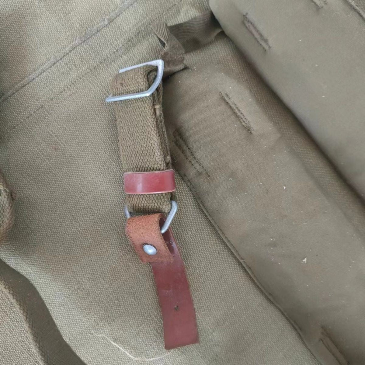 Vintage 1960s Tactical Strap Original Canvas Leather Outdoor Shoulder Belt
