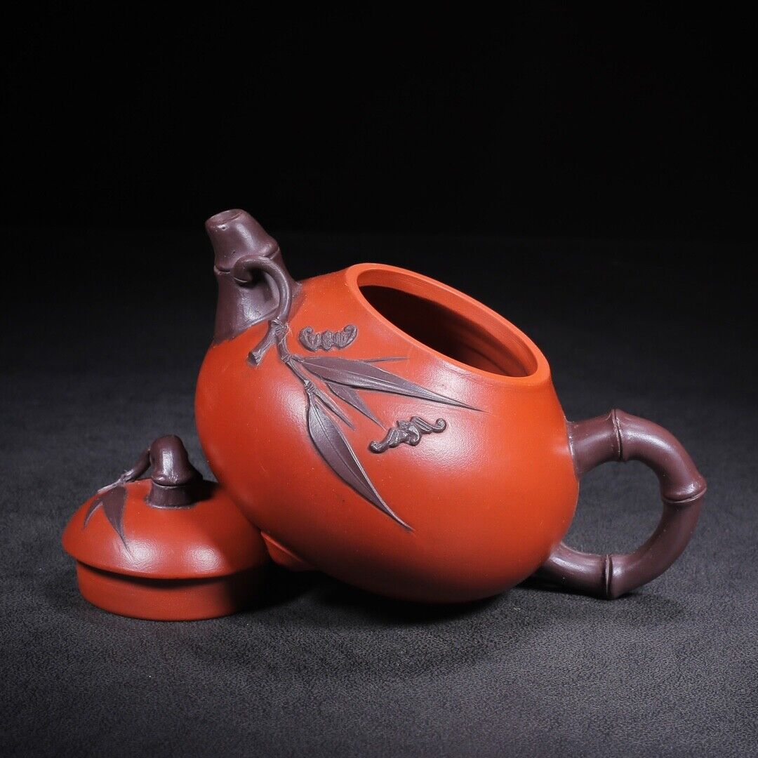 Chinese Yixing Zisha Clay Handmade Exquisite Teapot（竹韵 底款：魏援良）