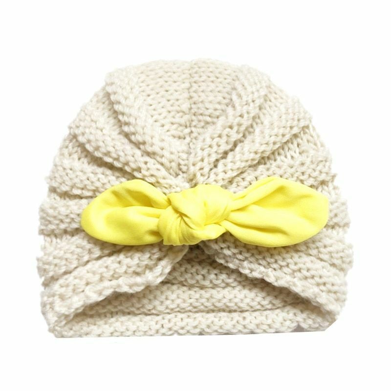 Baby Hat Knitted Winter Girls Bonnet Beanie Turban Newborn Cap Boys Accessories