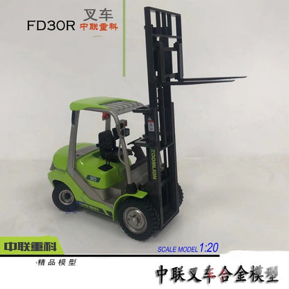 1:20 ZOOMLION FD30R Forklift Truck Contruction Machine Equipment Diecast Model