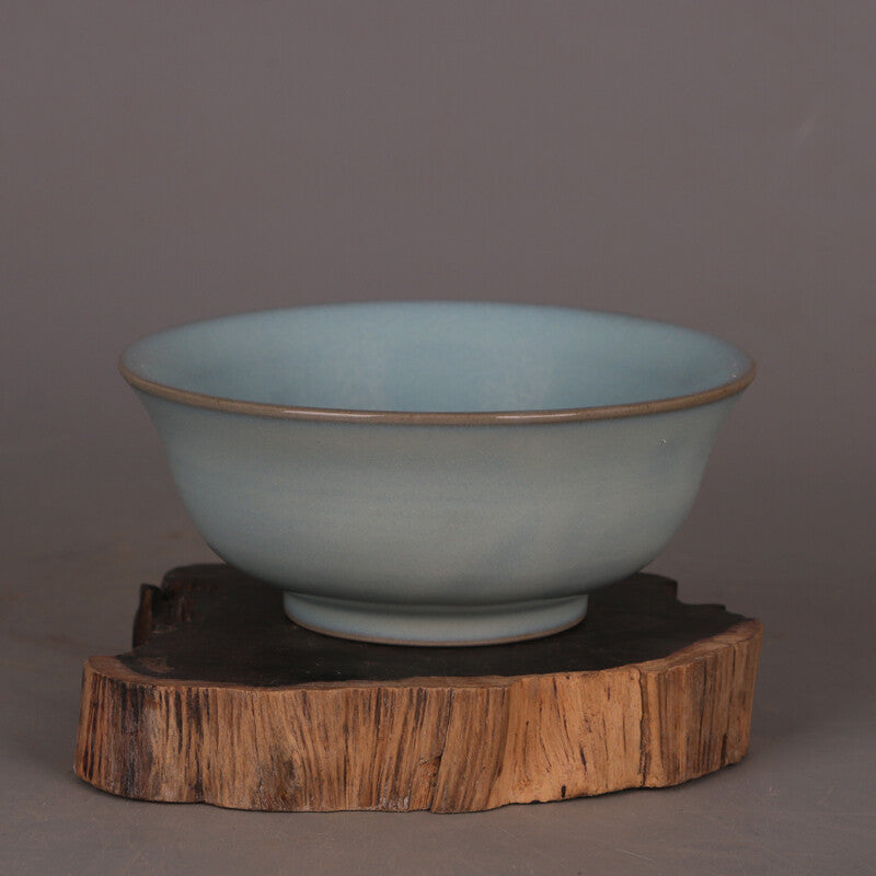 5.5" Collection Chinese Song Porcelain Ru Kiln Green Glaze Bowl Collected