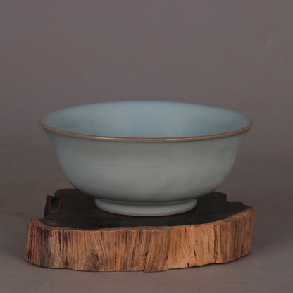 5.5" Collection Chinese Song Porcelain Ru Kiln Green Glaze Bowl Collected