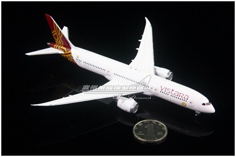 1:400 JC Wings Vistara BOEING 787-9 Passenger Airplane Diecast Aircraft Model
