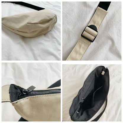 Canvas Crossbody Bags Dumpling Shape Shoulder Bag Large Tote Messenger Big Purse