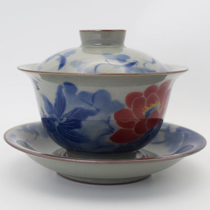 Ceramic Gaiwan Jingdezhen Craft Porcelain Tureen Covered Bowl Saucer Teaset Gift