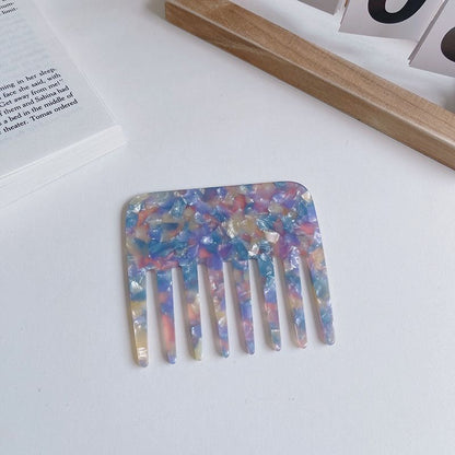 Women Hair Comb Acetic Acid Sheet Wide Tooth Anti-Static Stylish Exquisite 9.5cm