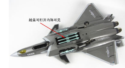 1:36 54CM Chinese J-20 Stealth Fighter Airplane Diecast Military Aircraft Model