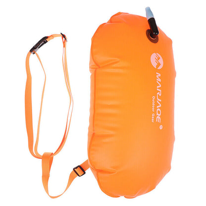 Inflatable Swim Buoy Safety Float Waterproof Air Dry Bag Open Water Swimmingfp