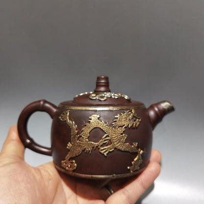 vintage chinese yixing purple clay teapot zisha ceremony teaware collection rare