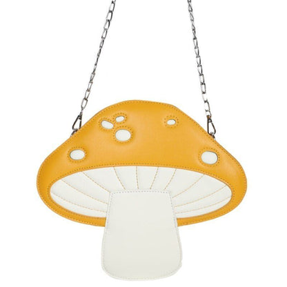 Mushroom Shape Bag Synthetic Leather Shoulder Bag Chain Satchel Purse 28*7*25 CM